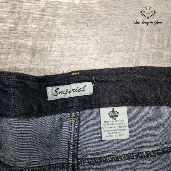 Imperial Distressed Cropped Jeans Size 20 - Picture 2 of 5